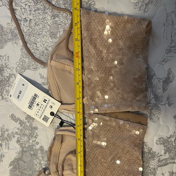 Zara Sequence Crop Top NYE - Picture 8 of 9